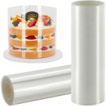 Cake Collar, Transparent Cake Rolls, Clear Cake Strips, DIY Acetate Sheet, Surrounding Edge for Baking Decorate, Chocolate Mousse Cake Elegant Cake Wrapping 4X394 inch