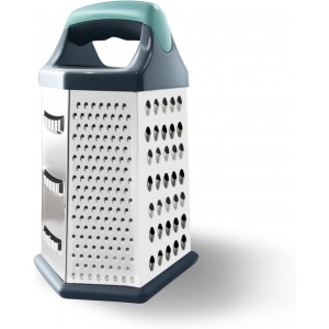 Cheese Grater, Box Graters for Kitchen, 6 Sides Stainless Steel Food Shredders for Cheese Vegetables Potatoes Carrot