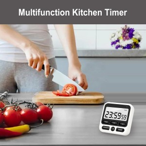 Digital Kitchen Timer with Mute/Loud Alarm,Count Up/Down, 24 Hour Clock and Alarm Function for Kids Teacher Cooking