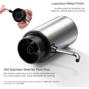 Rechargeable Electric Wine Aerator and Dispenser Set, Electric Wine Decanter with 2 Vacuum Wine Stoppers, Charging Base, Stainless Steel, Wine Pourer