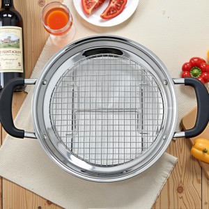 2 Pack Cooking Racks 10.5 inch Grids Steamer Baking Round Cooling Racks with Folding Feet Dehydrator Trays Stackable Barbecue Carbon Grates for Air Fryer