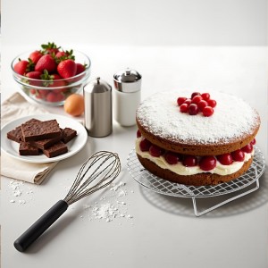 2 Pack Cooking Racks 10.5 inch Grids Steamer Baking Round Cooling Racks with Folding Feet Dehydrator Trays Stackable Barbecue Carbon Grates for Air Fryer