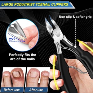 Toenail Clippers for Seniors Thick Toenails, 2026 Large Toe Nail Clippers for Men Thick Nails with Wide Opening, Sharp Heavy Duty Ingrown Toenail Clippers Nail Cutter Long Handle with Slanted Blade