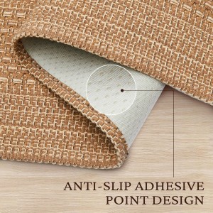 Cotton Blend Kitchen Rug Set 2 Piece, American Country Woven Runner Rug and Doormat, 20