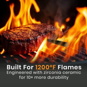 MeatStick V Wireless Meat Thermometer, 1200°F Heat Resistance, Unlimited Range WiFi & Bluetooth, Smart Digital Probe for Grilling, Smoking, Sous Vide, BBQ, Air Fryer, Oven, Smoker, Kitchen Cooking