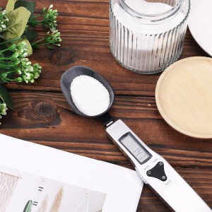 Digital Measuring Spoon Scale, 0.1-500g Electronic Kitchen Food Weighing Spoon Scale Detachable High Precision Gram Measuring Spoons with LCD Display Weighable Units g/oz/gn/ct
