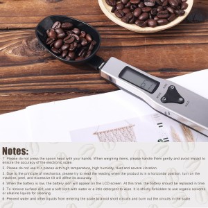 Digital Measuring Spoon Scale, 0.1-500g Electronic Kitchen Food Weighing Spoon Scale Detachable High Precision Gram Measuring Spoons with LCD Display Weighable Units g/oz/gn/ct