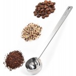 18/8 Stainless Steel Coffee Scoop, Doosu Food-Grade Metal Measuring Spoon with 6.9in Long Handle, Tablespoon Scooper for Coffee Beans, Ground Coffee, Espresso, Protein Powders, Tea, Sugar (1 Tbsp)