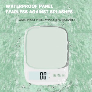 YRY Minimalist Precision Kitchen Scale - 22lbs (10kg) Capacity, 1g (0.035oz) Graduation, Large LCD Display, Tare Function, and ML Unit Green(10kg/1g)