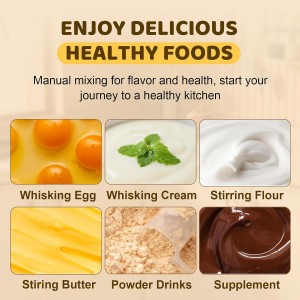 Upgraded Stainless Steel Semi-Automatic Whisk - Easy to Use Whizzy Whisk, Versatile Wisker Tool for Cooking, Kitchen Essential Egg Beater for Baking, Whisking, Beating & Stirring (10in）