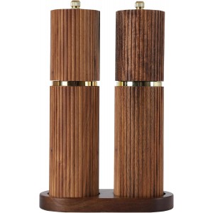Wooden Salt and Pepper Grinder Set, Refi...