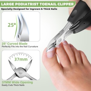 2026 Toenail Clippers for Seniors Thick Toenails, Angled Head Large Toe Nail Clippers for Thick Nails for Men, Heavy Duty Ingrown Toenail Clippers with Wide Jaw, Slanted Nail clippers with Long Handle