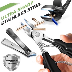 2026 Toenail Clippers for Seniors Thick Toenails, Angled Head Large Toe Nail Clippers for Thick Nails for Men, Heavy Duty Ingrown Toenail Clippers with Wide Jaw, Slanted Nail clippers with Long Handle