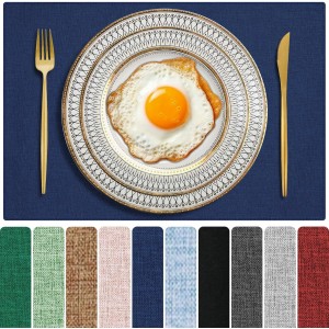 Cloth Placemats Set of 6, Cotton Linen B...