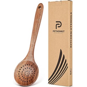 Wooden Cooking Utensil, Teak Slotted Spo...