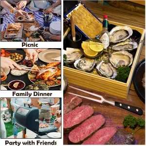 Heavy Duty Stainless Steel Carving Fork 11.6 Inch BBQ Meat Fork & Serving Fork for Cooking Roasting Meat Shredding (POM Handle)