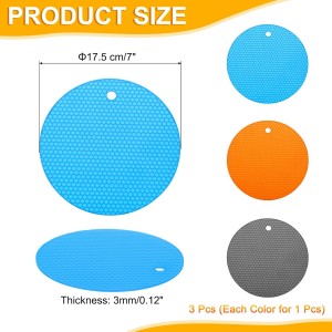 uxcell 3pcs Silicone Jar Opener Pads, 17.5cm/7