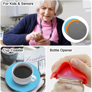 uxcell 3pcs Silicone Jar Opener Pads, 17.5cm/7