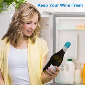 6 Pack Silicone Wine Stopper, Wine Stoppers for Wine Bottles, Wine Seal Stopper Can Be Reused to Keep Wine Fresh, by Brusoon (Multicolor)