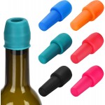 6 Pack Silicone Wine Stopper, Wine Stoppers for Wine Bottles, Wine Seal Stopper Can Be Reused to Keep Wine Fresh, by Brusoon (Multicolor)