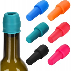 6 Pack Silicone Wine Stopper, Wine Stopp...