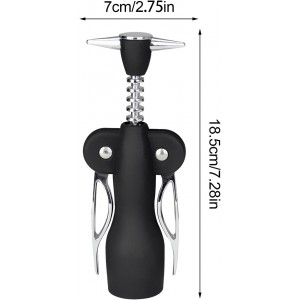 Cork Screw Wine Bottle Opener - Corkscrew Wine Opener Set, 4 Piece Stainless Steel Wine Opener Kit | Durable Wing Corkscrew, Wine Bottle Opener, Heavy-Duty Cork Remover for Home, Kitchen, Restaurants