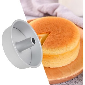 6 inch Angel Food Cake Pan with Removable Loose Bottom, Chiffon Cake Baking Pan, Nonstick Baking Cake Pans, Aluminium Alloy Baking Cake Mould, Chiffon Cake Tube Pan for Oven instant pots Baking