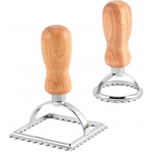 Ravioli Pasta Cutter Wooden Handle Ravio...