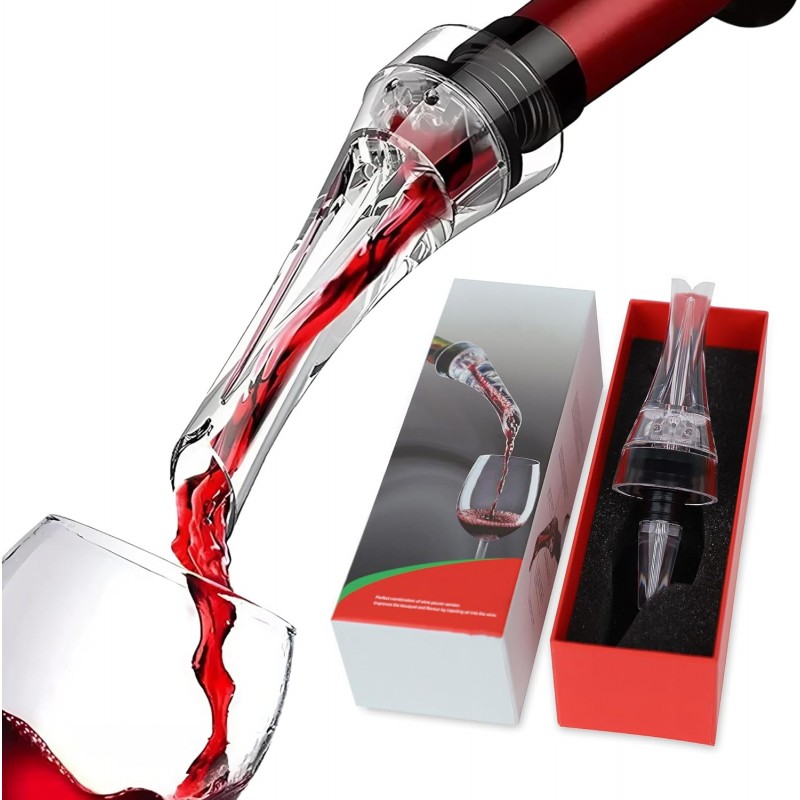 The Easy Pour Wine Aerator Spout by Pronto Bella, Professional Wine Aerator Attaches to Bottle for Improved Flavor, Enhanced Bouquet, Rich Finish No-Drip Design, Valentines day Gift for Women/Friends