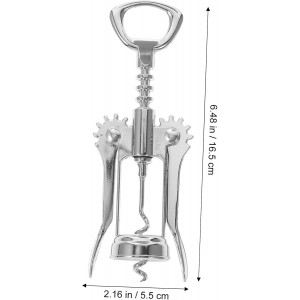 Generic Wing Wine Corkscrew Elegant Stainless Steel Manual Bottle Opener for Home and Party Use Easy to Operate Wine Corkscrew Tool and Gatherings