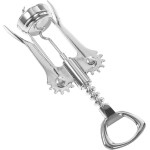 Generic Wing Wine Corkscrew Elegant Stainless Steel Manual Bottle Opener for Home and Party Use Easy to Operate Wine Corkscrew Tool and Gatherings