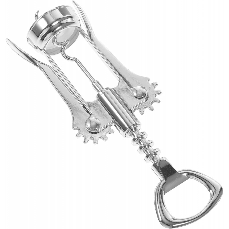 Generic Wing Wine Corkscrew Elegant Stainless Steel Manual Bottle Opener for Home and Party Use Easy to Operate Wine Corkscrew Tool and Gatherings