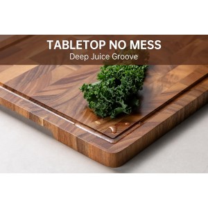 Walnut Wood Cutting Board for Kitchen, End Grain Chopping Board with Juice Groove, Heavy Duty Checkered Board for Cheese and Vegetables, Non-slip Feet 16.5" x 11.6" x 0.8"