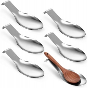6 Pcs Stainless Steel Spoon Rest Large S...