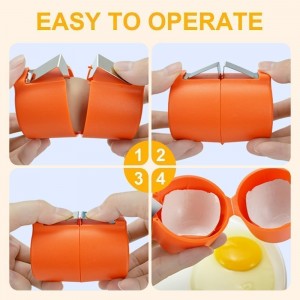 Household Egg Shell Opener,2025 Upgraded Egg Shell Opener for Hard Boiled,Mini Portable Handheld Egg Cracker Tool,Multifunctional Kitchen Gadgets (3 Pcs (Mix Color))