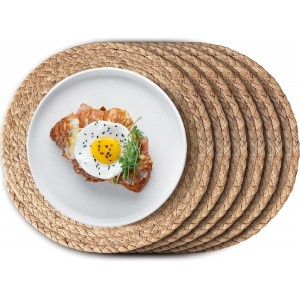 Aofmee 12 inch Round Woven Placemats Set...