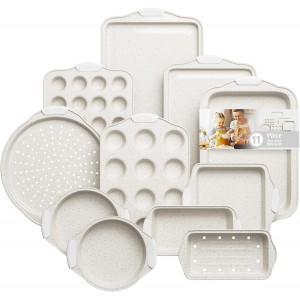 11-Piece Kitchen Nonstick Stackable Bakeware Set, ..
