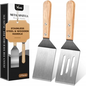 Stainless Steel Spatula Set, 2 Pieces Me...