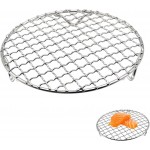 Small Cooling Rack 6.5 Inch, Air Fryer Rack Stainless Steel Round Baking Rack with Fixed Legs, Rust-Resistant Steamer Rack, Fits 6 Qt Multi-Cookers, Compatible with Instant Pot, Oven Safe