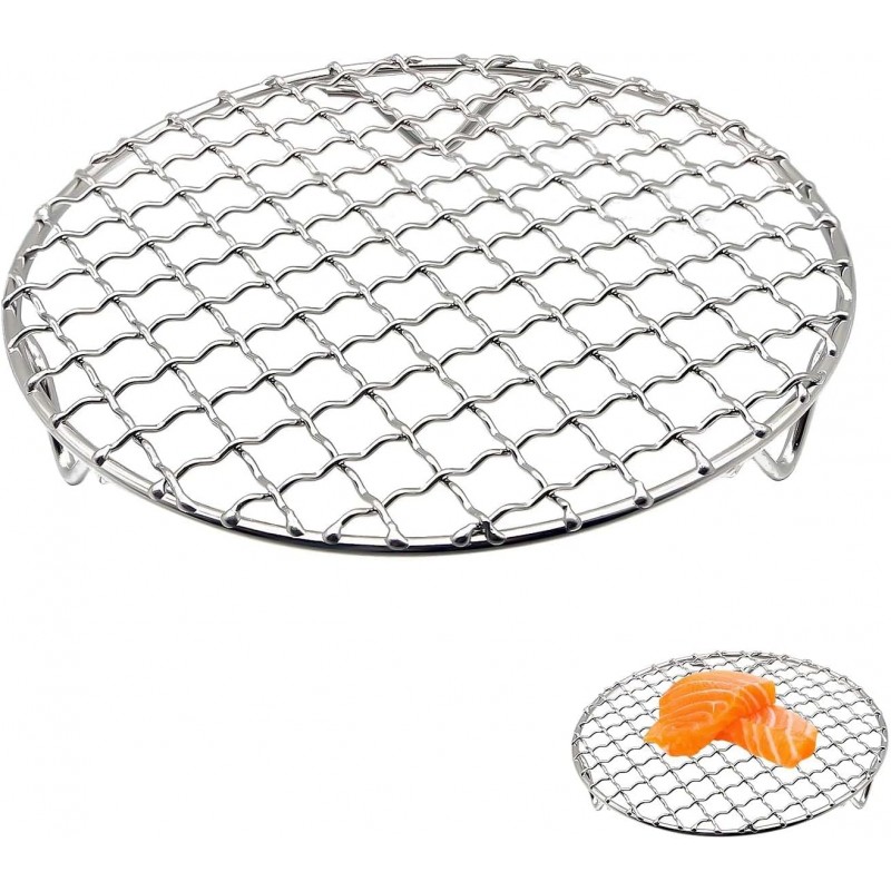 Small Cooling Rack 6.5 Inch, Air Fryer Rack Stainless Steel Round Baking Rack with Fixed Legs, Rust-Resistant Steamer Rack, Fits 6 Qt Multi-Cookers, Compatible with Instant Pot, Oven Safe