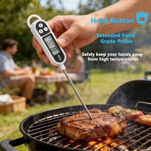 1/3pcs Candy Thermometer Digital Instant Read for Meat Kitchen Cooking Food Oil Deep Fry BBQ Grill Smoker (1, 9.4in)