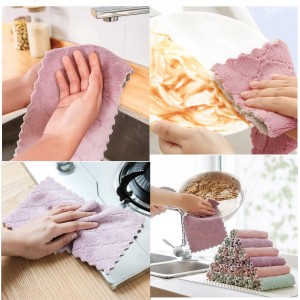 32 Pack Kitchen Cloth, Microfiber Dish Towels Washcloths, Super Absorbent Coral Velvet Dishtowels, Premium Cleaning Cloths,Non-Stick Oil Quick Dry Dish Towels, Soft Tea Towel, Table Cleaning Cloths.
