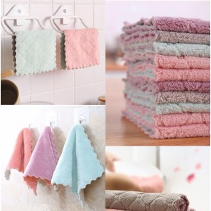 32 Pack Kitchen Cloth, Microfiber Dish Towels Washcloths, Super Absorbent Coral Velvet Dishtowels, Premium Cleaning Cloths,Non-Stick Oil Quick Dry Dish Towels, Soft Tea Towel, Table Cleaning Cloths.