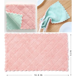 32 Pack Kitchen Cloth, Microfiber Dish Towels Washcloths, Super Absorbent Coral Velvet Dishtowels, Premium Cleaning Cloths,Non-Stick Oil Quick Dry Dish Towels, Soft Tea Towel, Table Cleaning Cloths.