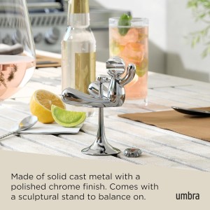 Umbra Rodeo Buddy Bottle Opener with Stand, Chrome