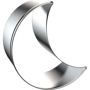 Crescent Moon Cookie Cutter Set - 5 inch, 4 inch, 3 inch, 2 inch - 4 Piece New Moon Cookie Cutters Shapes Molds - Stainless Steel