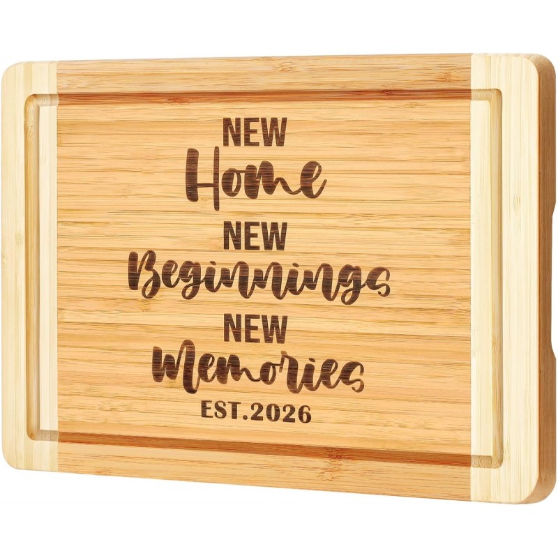 House Warming Gifts New Home 2026, Engraved Cutting Board New Home Gift Ideas, Housewarming Gifts for Women Men Couple New Homeowner Closing New Apartment Essentials