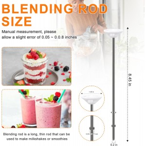 Hand Mixer Beaters Attachments for Kitchenaid Whisk, Beater, Dough Hook, Blending Rod, Stainless Steel Hand Mixers Blender Accessories for Kitchenaid KHM3 KHM5 KHM7 KHM9 KHM926 KHM512-6PCS