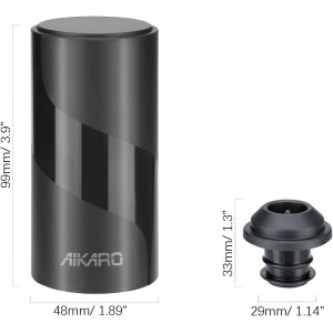 AIKARO - Electric Wine Saver Vacuum Pump with Bottle Stopper Automatic Wine Preserver, Battery Operated