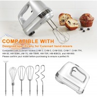 Hand Mixer Beaters Replacement for Cuisinart CHM Series, Stainless Steel Beater, Whisk, Dough Hook, Blending Rod Attachments Parts for HM-90S HM-50 HM-70 CHM-3 CHM-7PK 9 7 5 3 Mixers Blender - 6 PCS